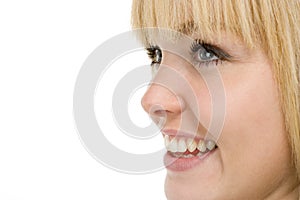 Head shot of woman smiling