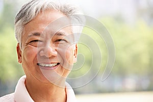 Head And Shoulders Portrait Of Senior Chinese Man