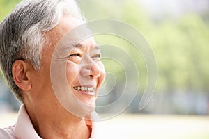 Head And Shoulders Portrait Of Senior Chinese Man