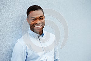 Head and shoulders portrait of young African American man