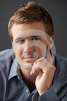 Head And Shoulders Portrait Of Young Man