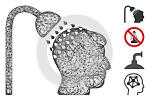 Head Shower Web Vector Mesh Illustration