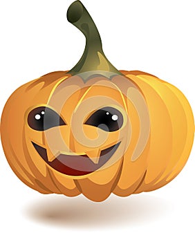 Head of smiled Halloween pumpkin