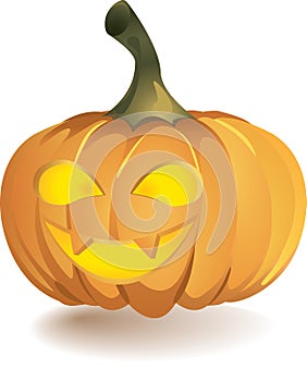 Head of smiled Halloween pumpkin