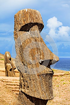 Cabeza de de pie en pascua de resurrección isla 