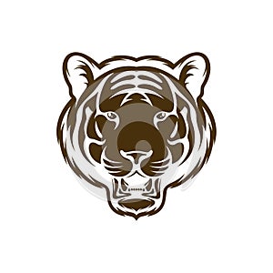 Head Tiger vector illustration design. Head Tiger logo design Template