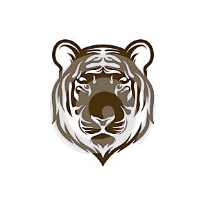 Head Tiger vector illustration design. Head Tiger logo design Template