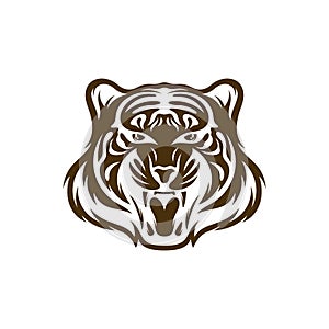 Head Tiger vector illustration design. Head Tiger logo design Template