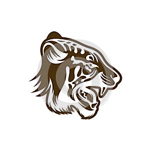Head Tiger vector illustration design. Head Tiger logo design Template