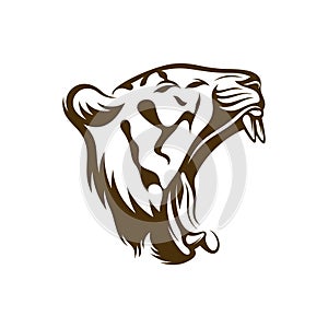Head Tiger vector illustration design. Head Tiger logo design Template