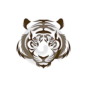 Head Tiger vector illustration design. Head Tiger logo design Template