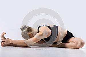 Head-to-Knee forward bend pose