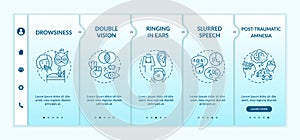 Head trauma onboarding vector template