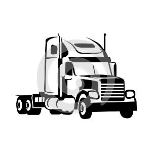 Head truck illustration vector symbol icon