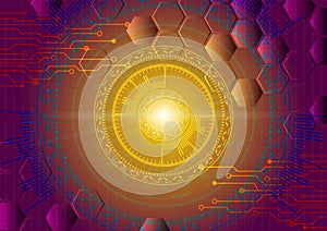 Head-up display. HUD UI interface