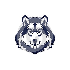 Head Wolf vector illustration design. Head Wolf logo design Template