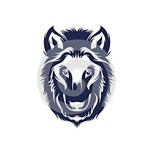 Head Wolf vector illustration design. Head Wolf logo design Template