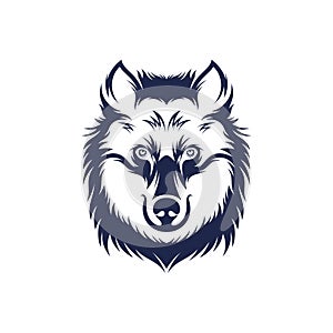 Head Wolf vector illustration design. Head Wolf logo design Template