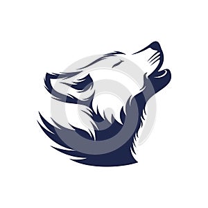 Head Wolf vector illustration design. Head Wolf logo design Template