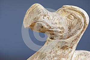 Head of the wooden Dodo bird - typical souvenir from Mauritius island.