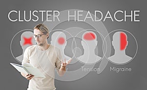 Headache Symptom Migraine Tension Cluster Concept photo