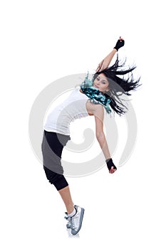 Headbanging modern style dancer