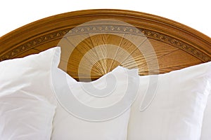 Headboard and pillows photo