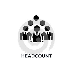 headcount icon. headcount concept symbol design, vector illustra