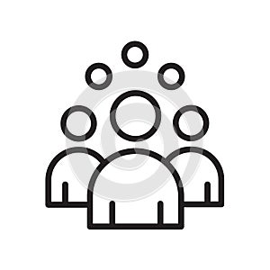 headcount icon isolated on white background