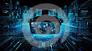 headdigital seamless technology pattern