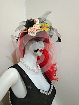 Headdress gatsby fascinator with flower butterfly derby hat