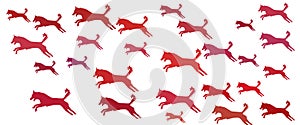 Header Background Pet Dogs Pattern on White Background