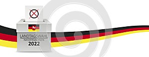 Header German Flag Landtagswahl Niedersachsen Vote Box Right