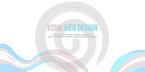 Header website abstract wave style simple design