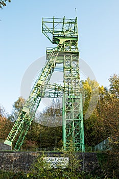 Headframe of the former Carl Funke colliery on Lake Baldeney