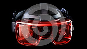 headfuturistic virtual red