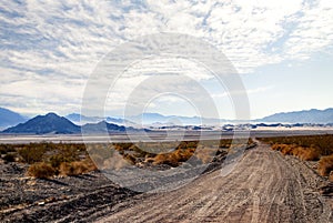 Heading south down Zzyzx road towards Soda Springs