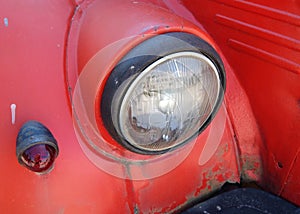 Headlamp close up