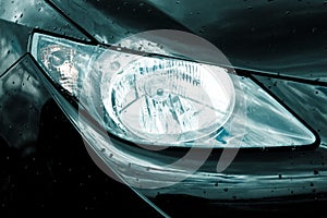 Headlamp on luxury car photo