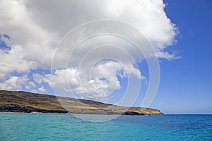 Headland landscape, Easter Island, Chile