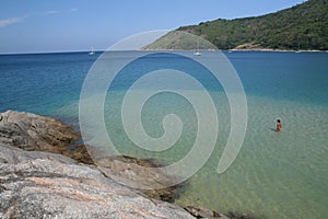 Headland at Nai Harn beach