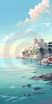 Soft Color Palette Headland In Split, Croatia Inspired By Krenz Cushart photo