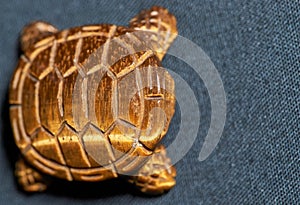 Headless Amber Turtle Figurine