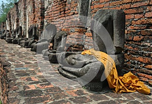 Headless Buddha statues