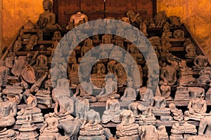 Headless Buddha statues at Wat Si Saket, Laos