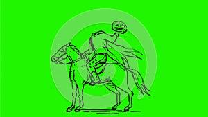 Headless Horseman Horse Rearing Drawing 2D Animation
