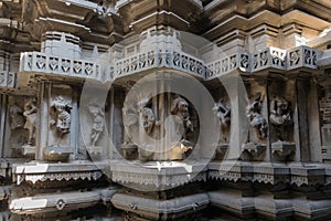 Headless statues in old hindu temple