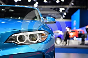 Headlight of BMW M2 Coupe in Bangkok International Thailand Motor Show 2017