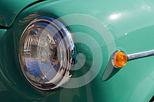 Headlight and Flashing signal of Classic Car