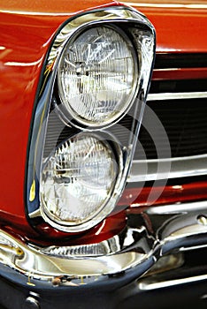 Headlight and front grill photo